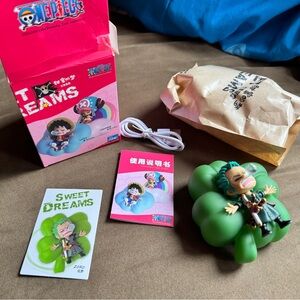 NEW One Piece Roronoa Zoro Night Light Figure Lamp Bedside LED Rechargeable